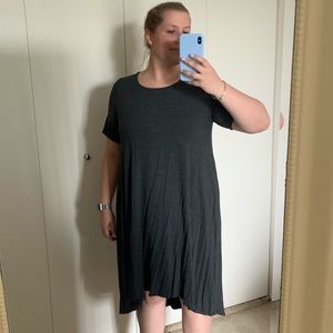 Grey high-low tshirt dress